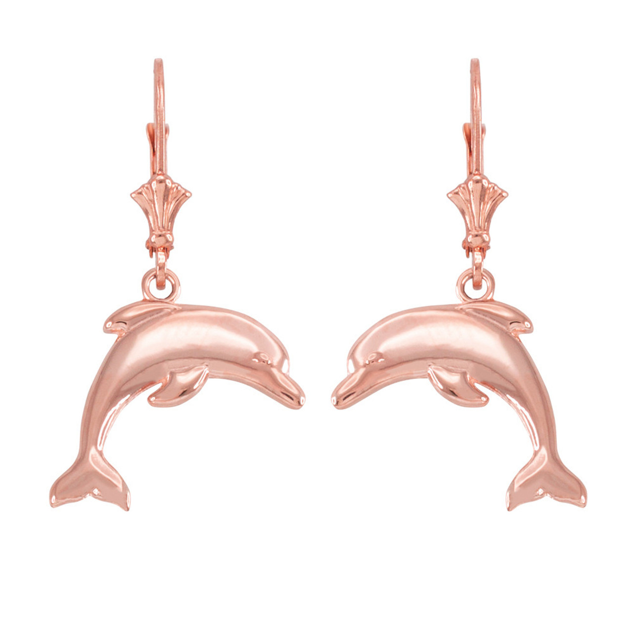 ELEGANCE PARISIENNE Fashionable Dolphin Earrings | Swarovski Elements |  Sterling Silver 925 or 18 Carat White Gold Plated | Rhinestone Glitter Stud Earrings  Dolphin | For Women Girls Children, Gold : Amazon.de: Fashion